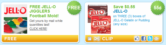 Free Jell-O Jigglers Mold + Jell-O Coupons