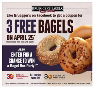 Bruegger's Coupon | Three Free Bagels (Today Only)