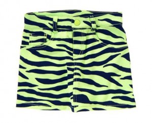 Zebra Strip Terry Skirt