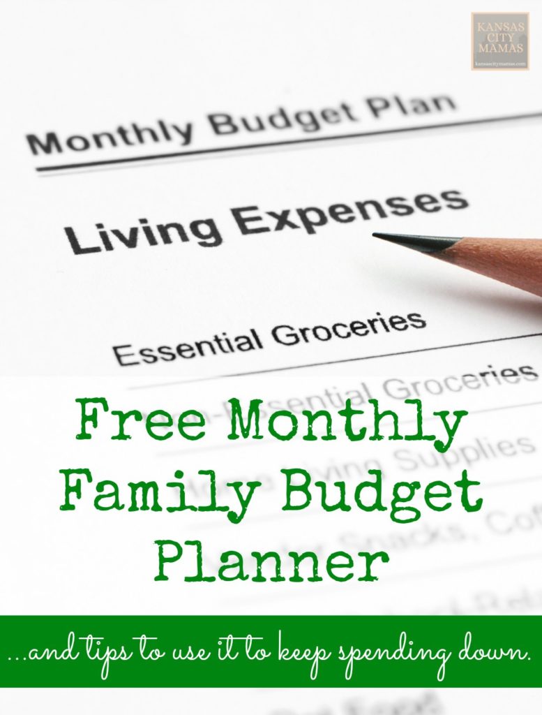 Free Family Budget Planner | KansasCityMamas.com