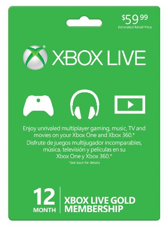 Xbox Live Gold Card