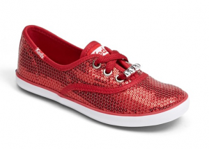 Red Sparkly Shoe Keds