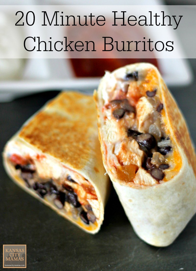 20 Minute Healthy Chicken Burrito Recipe
