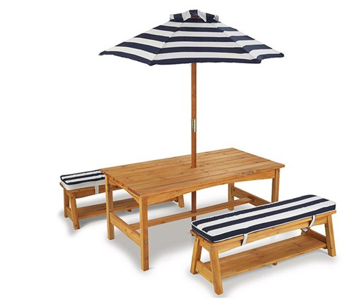 KidKraft Wooden Table With Umbrella