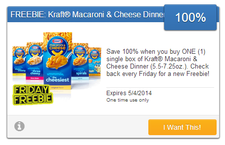 New Savingstar Coupon | Free Kraft Macaroni &amp; Cheese Dinner