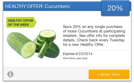 Cucumber SavingStar Offer