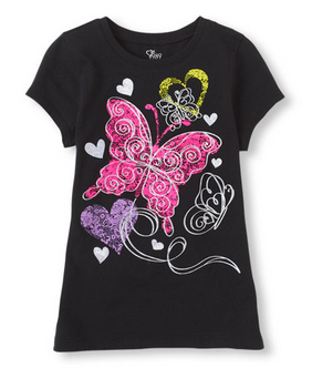 Lace Butterfly Graphic Tee